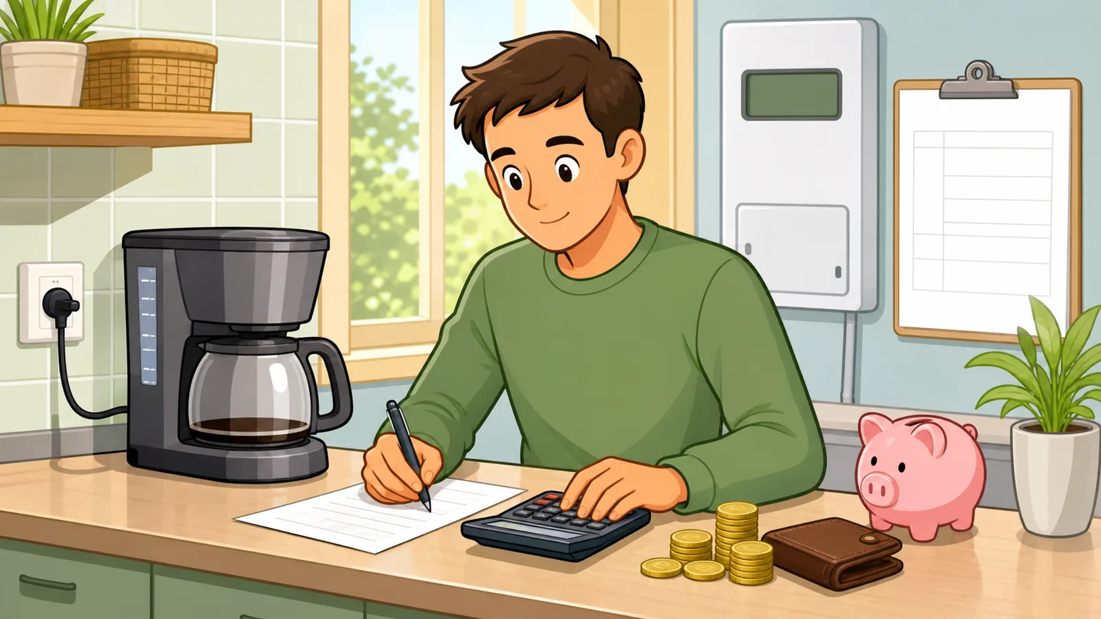 Electricity Bill Calculator instructional illustration