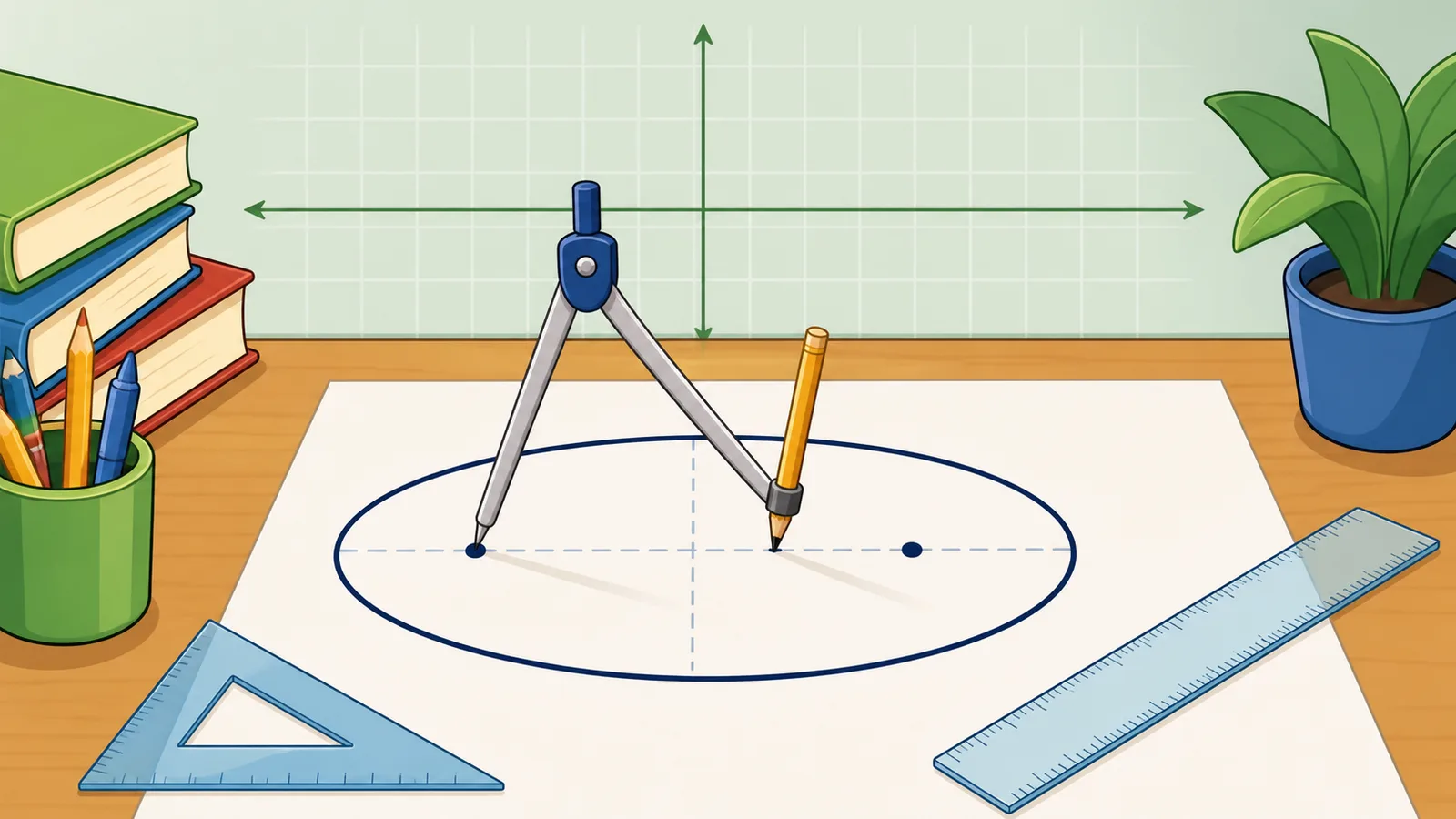 Ellipse Calculator instructional illustration
