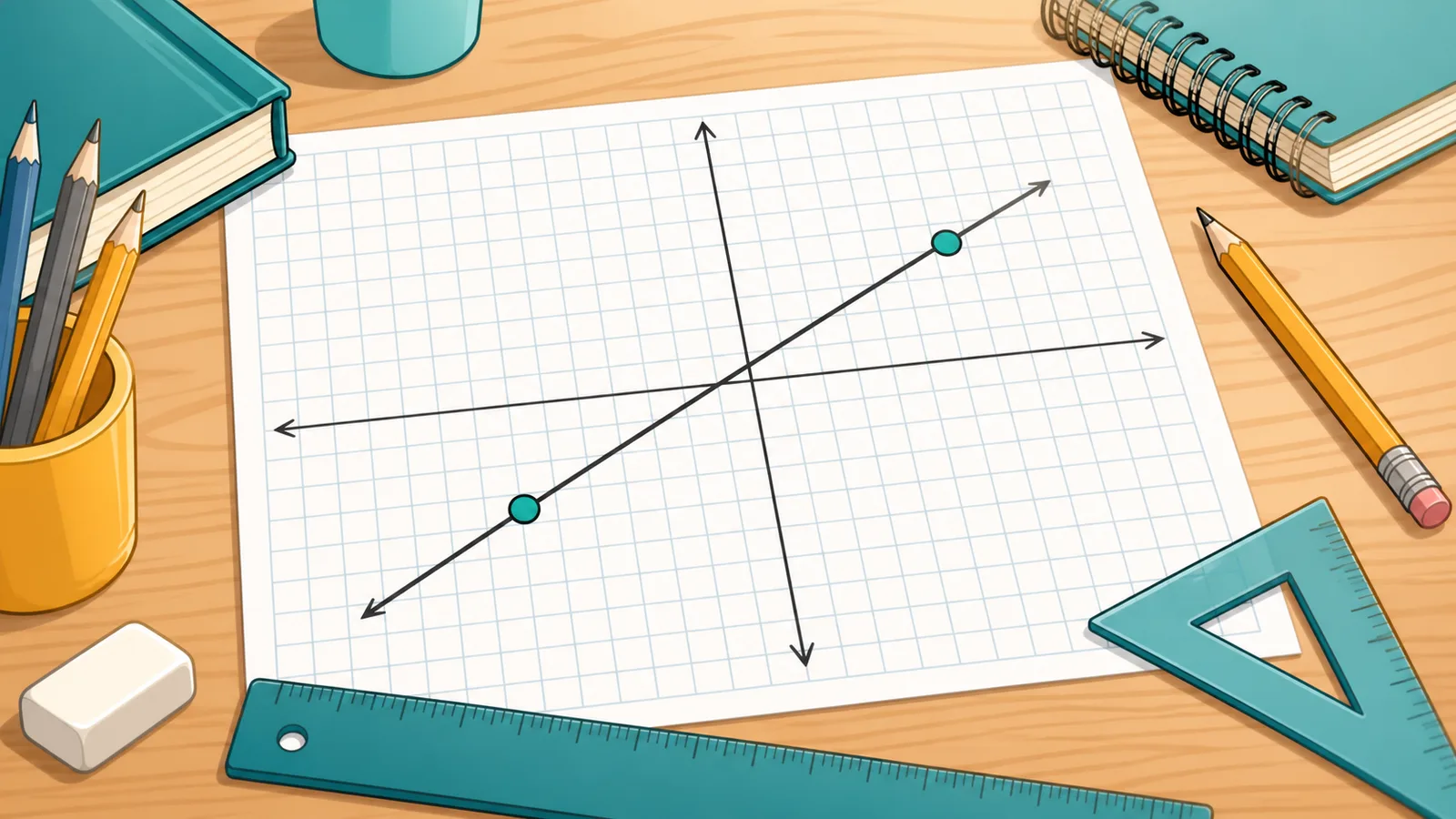Equation of a Line Calculator instructional illustration