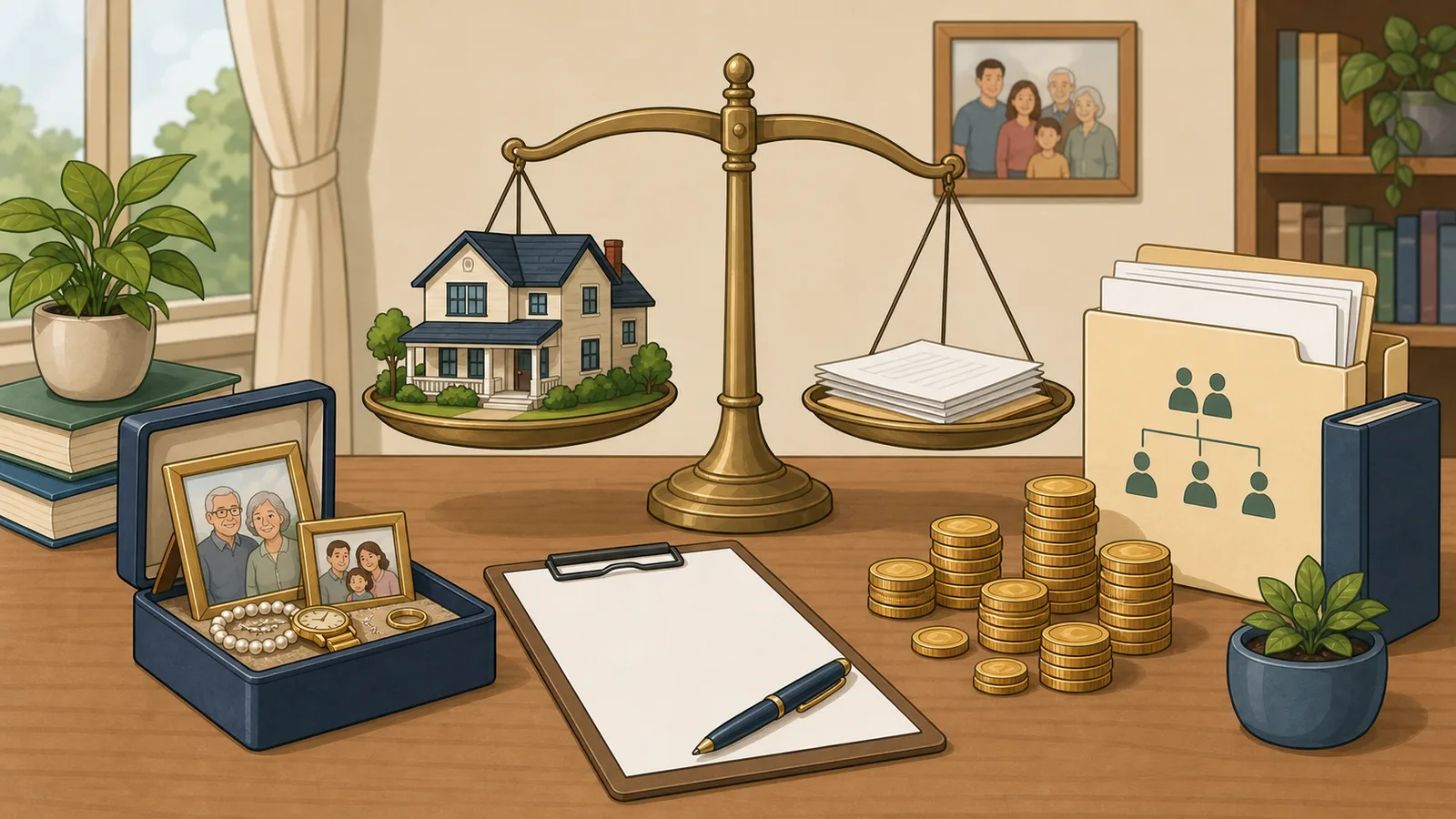 Estate Tax Calculator instructional illustration