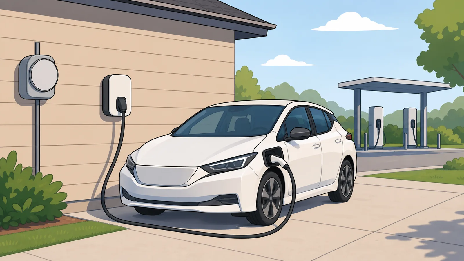 EV Charging Cost Calculator instructional illustration