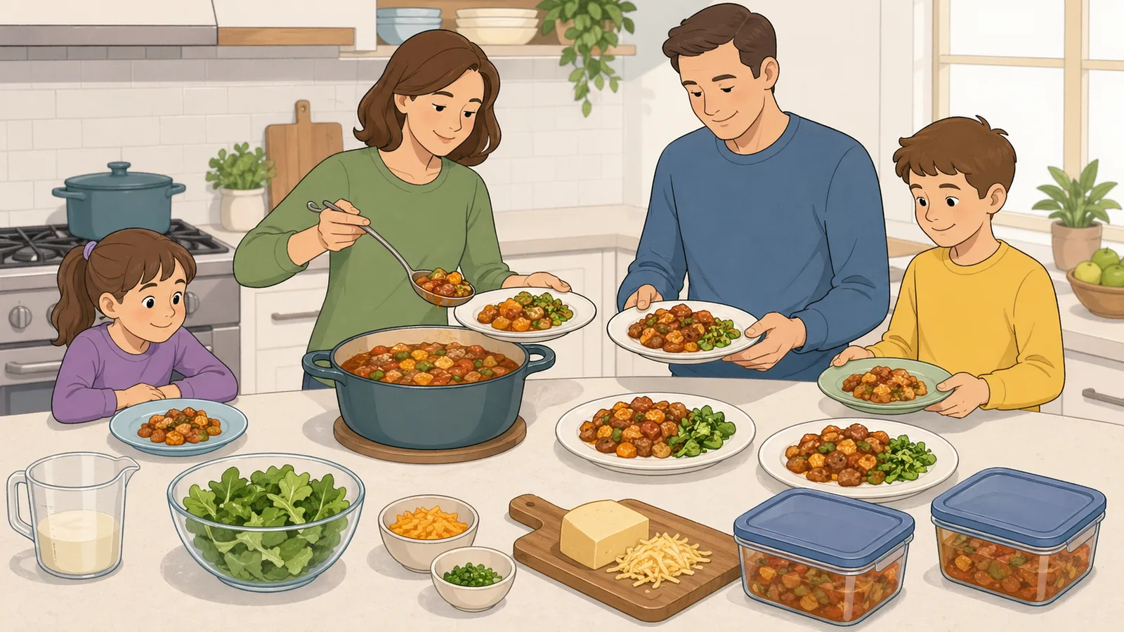 Family Scaling Calculator instructional illustration