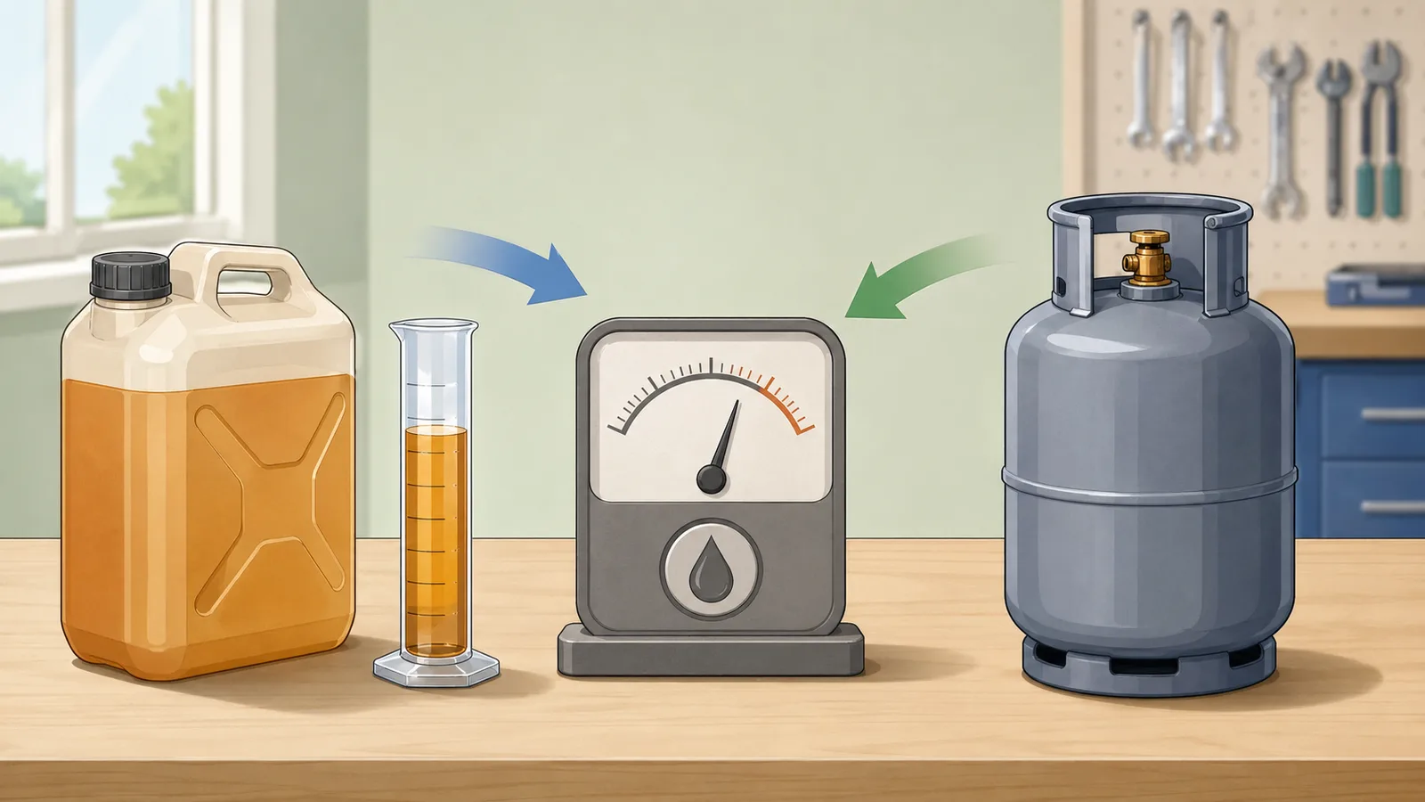 Fuel Energy Density Converter instructional illustration