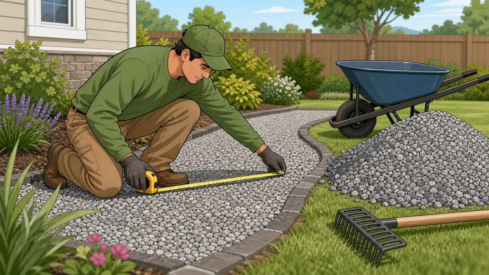 Gravel Calculator instructional illustration