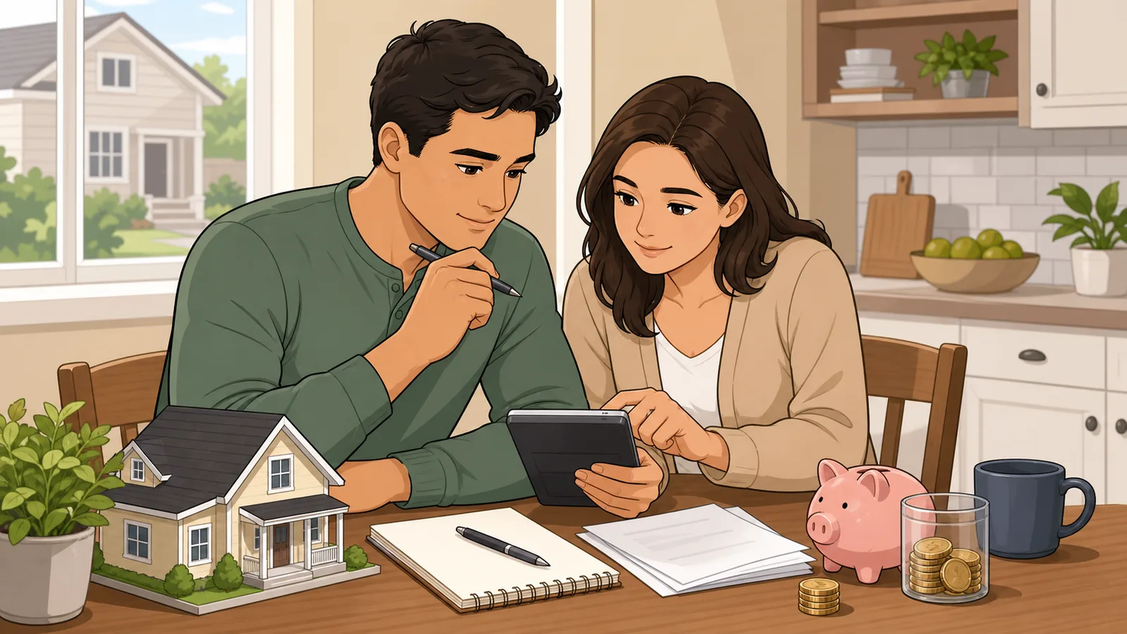 Home Loan Calculator instructional illustration