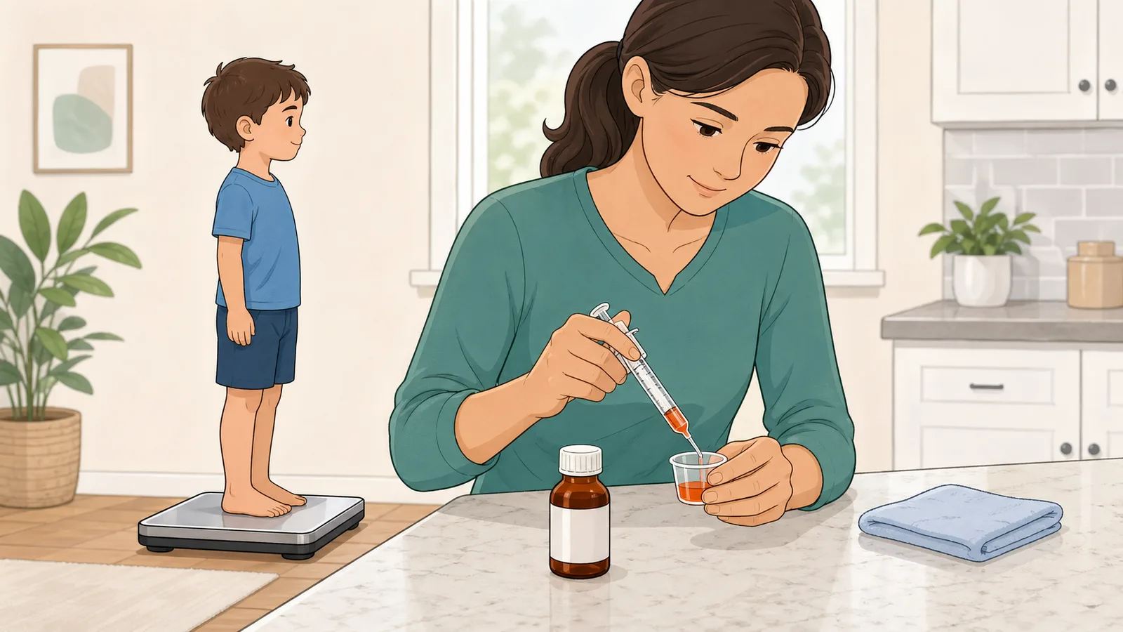 Ibuprofen Dosage Calculator instructional illustration
