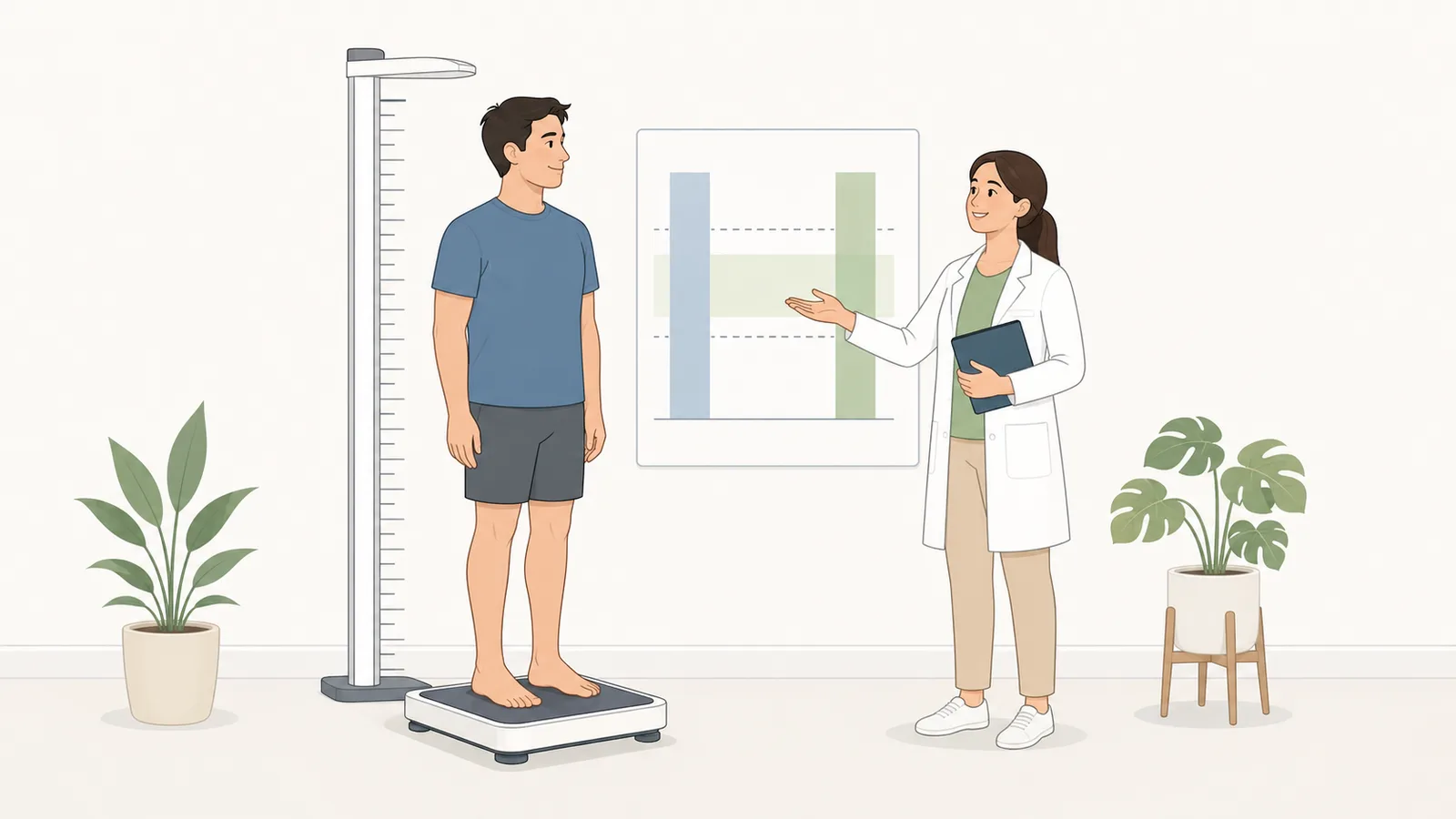 Ideal Body Weight Calculator instructional illustration