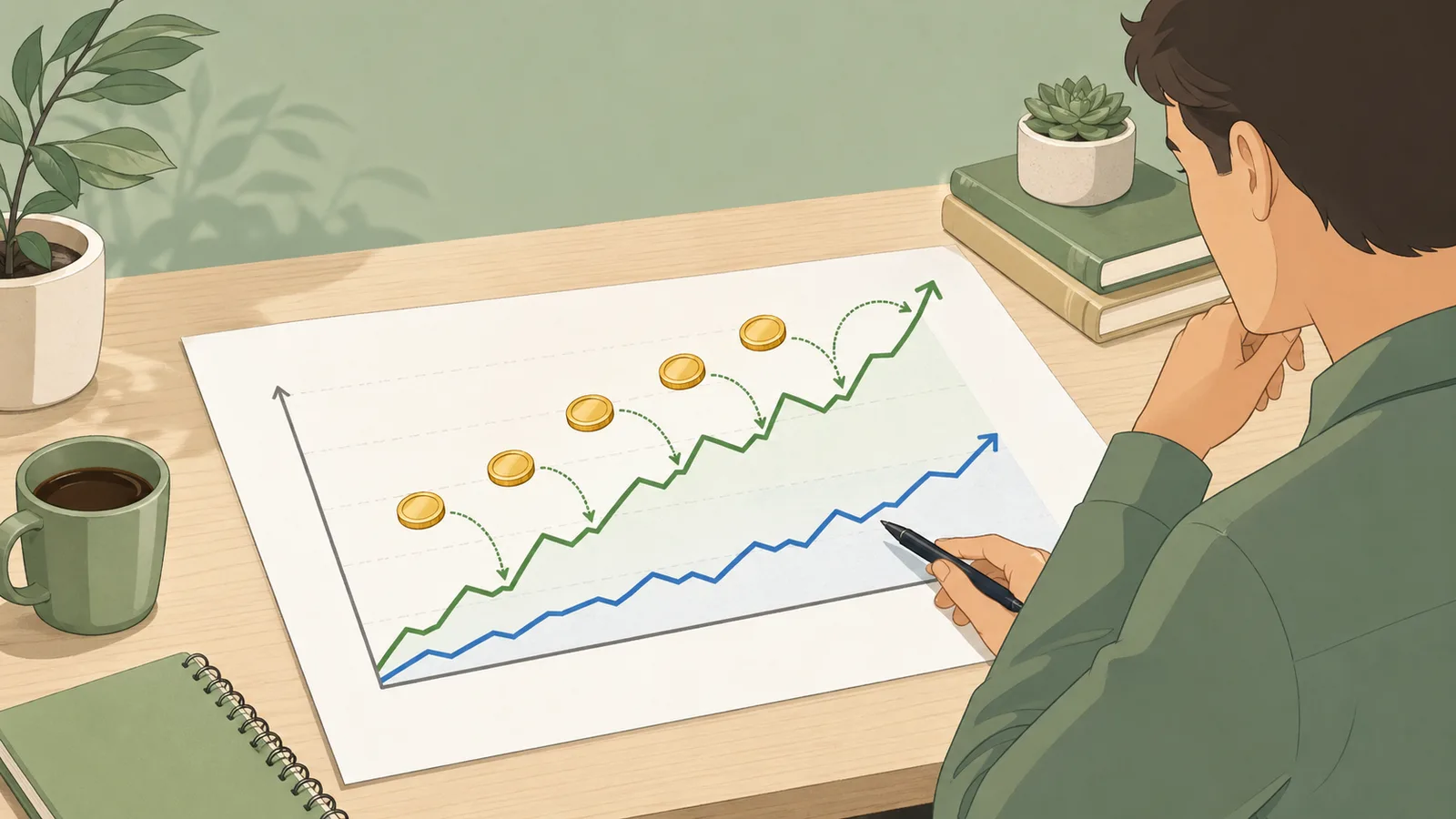 Index Return Calculator instructional illustration