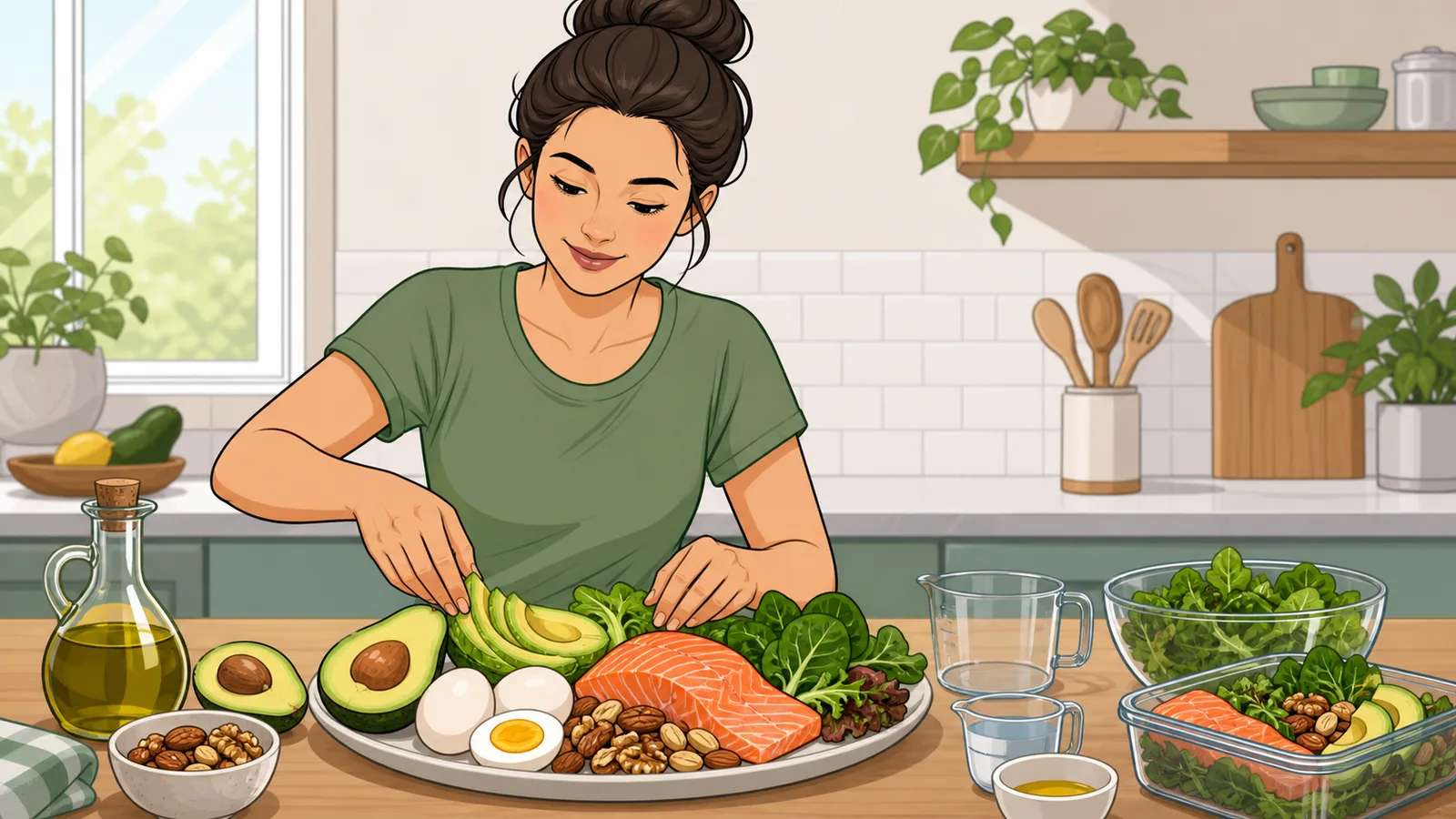 Keto Fat Target Calculator instructional illustration