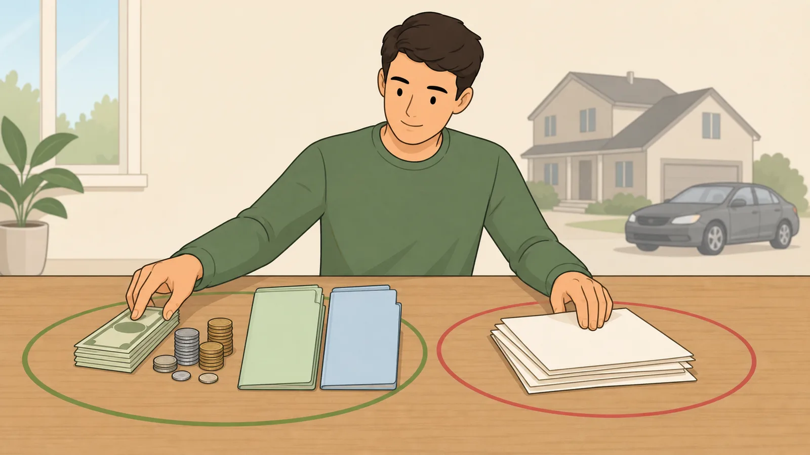 Liquid Net Worth Calculator instructional illustration