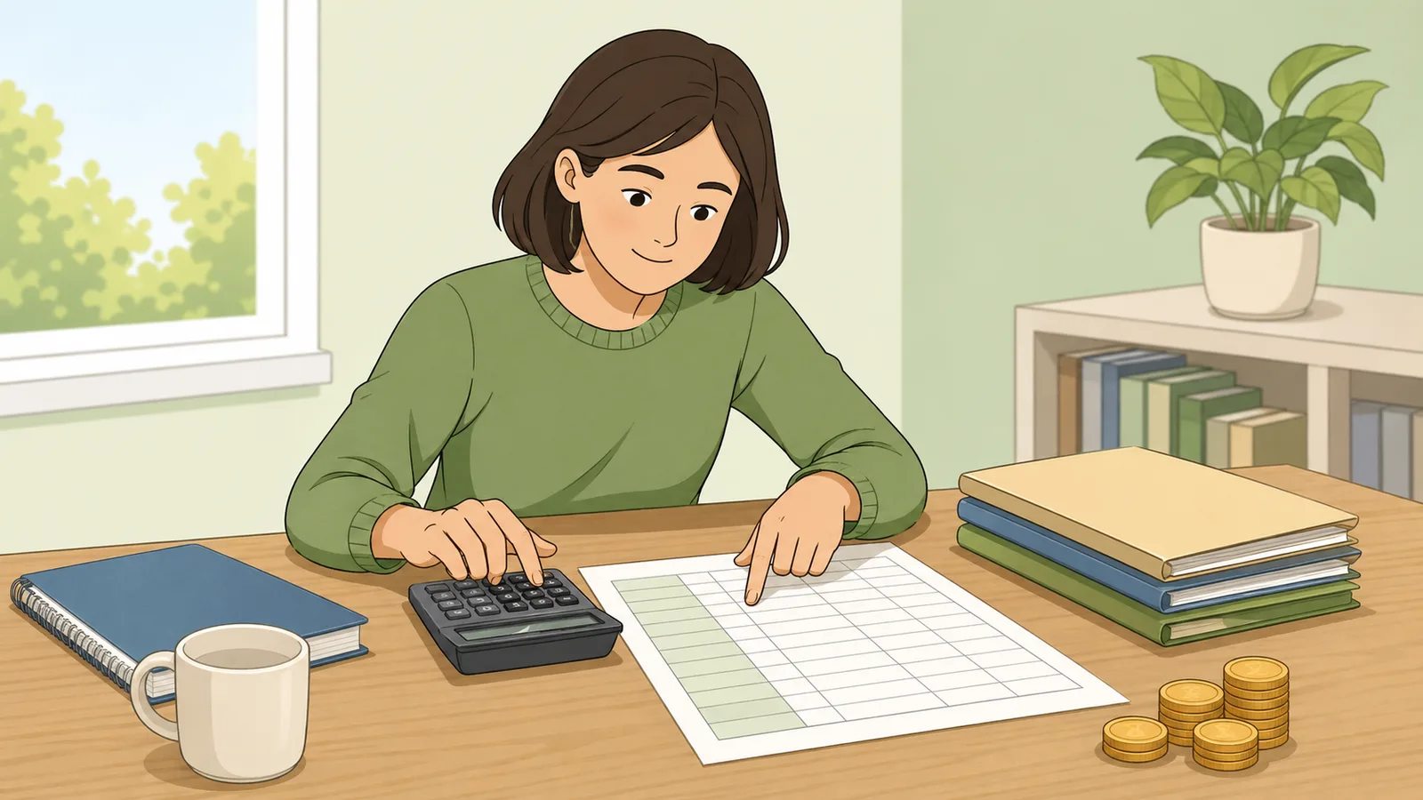 Loan Calculator instructional illustration