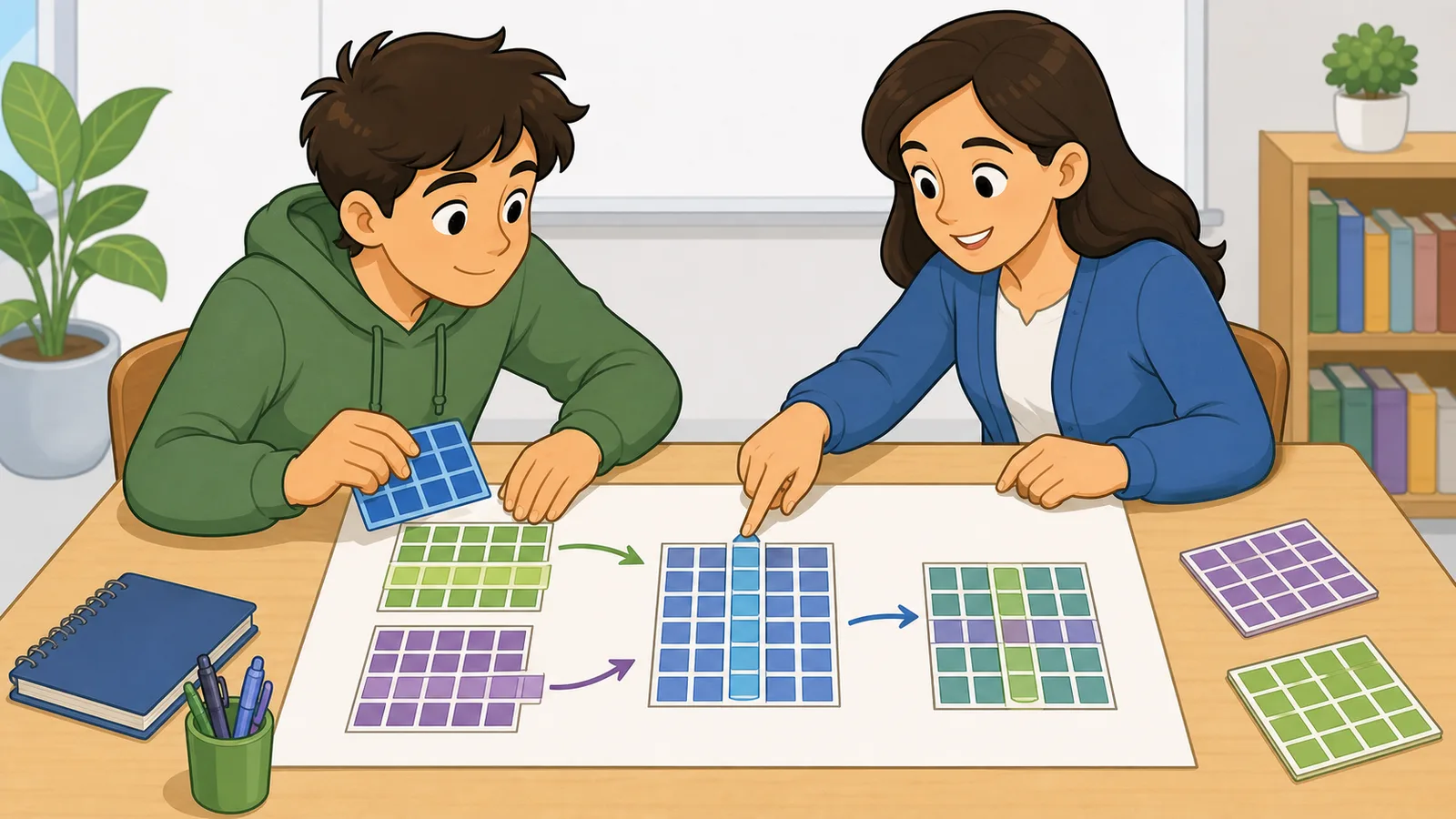 Matrix Calculator instructional illustration