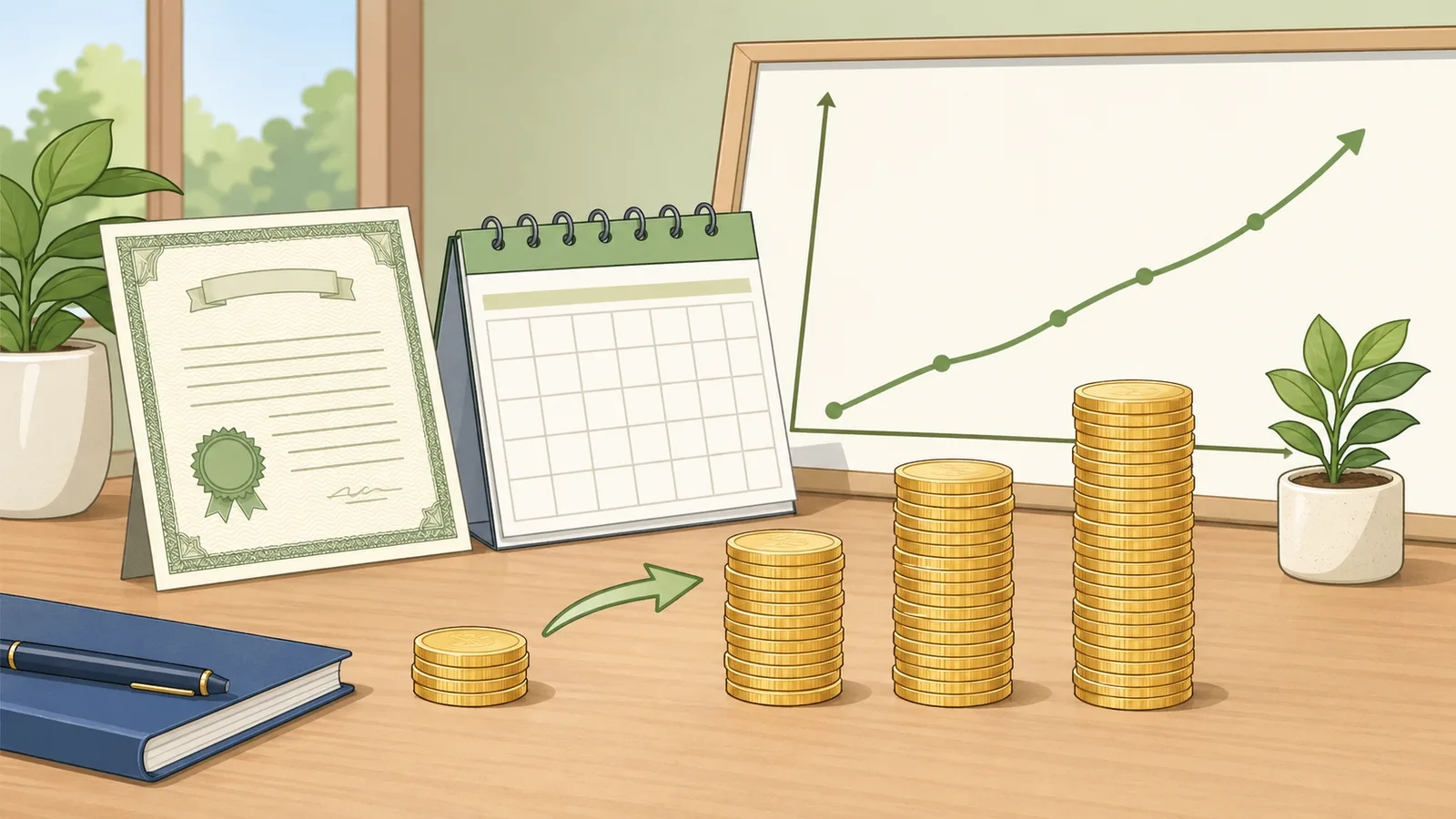 Maturity Value Calculator instructional illustration