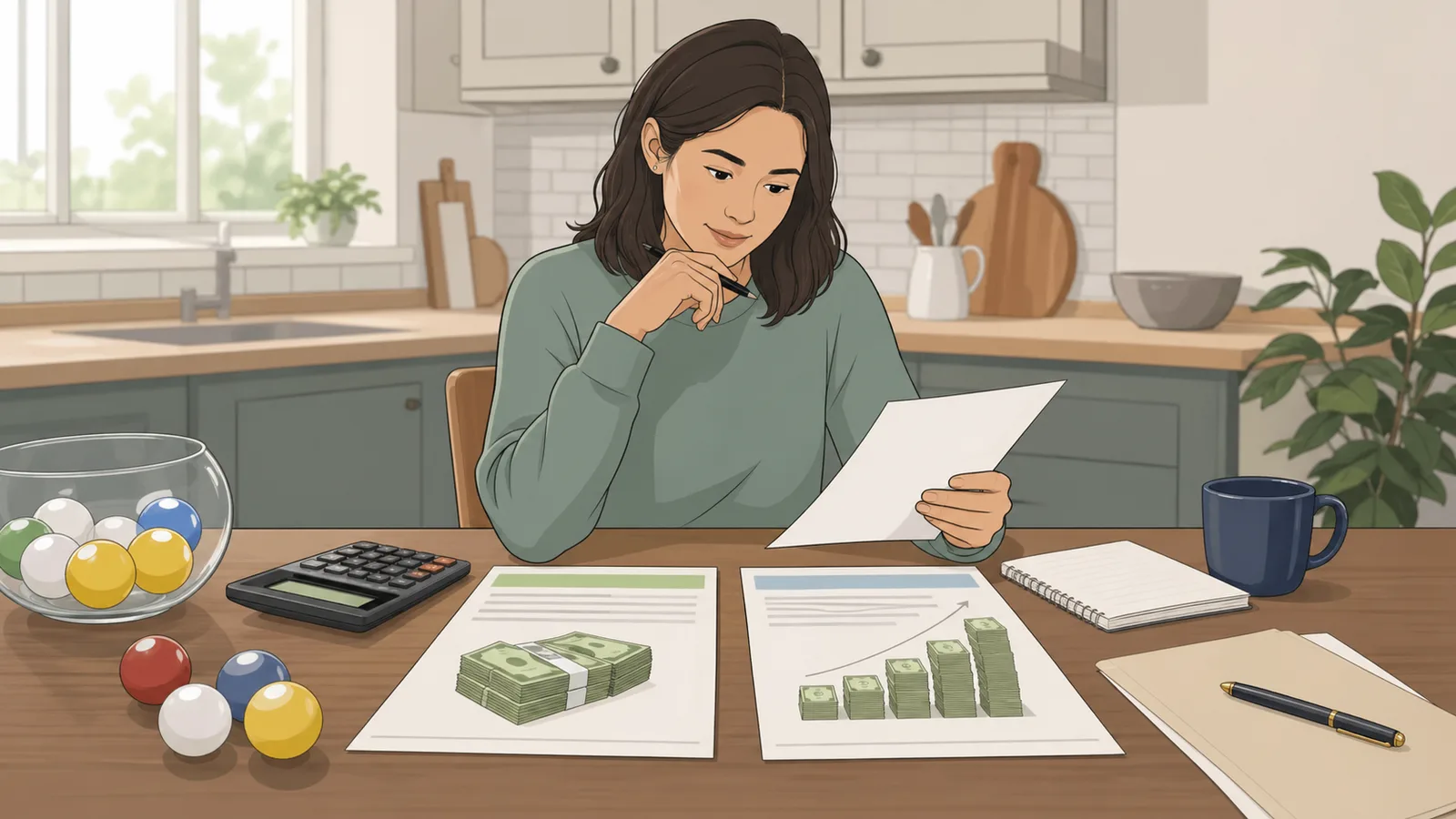 Mega Millions Payout Calculator instructional illustration