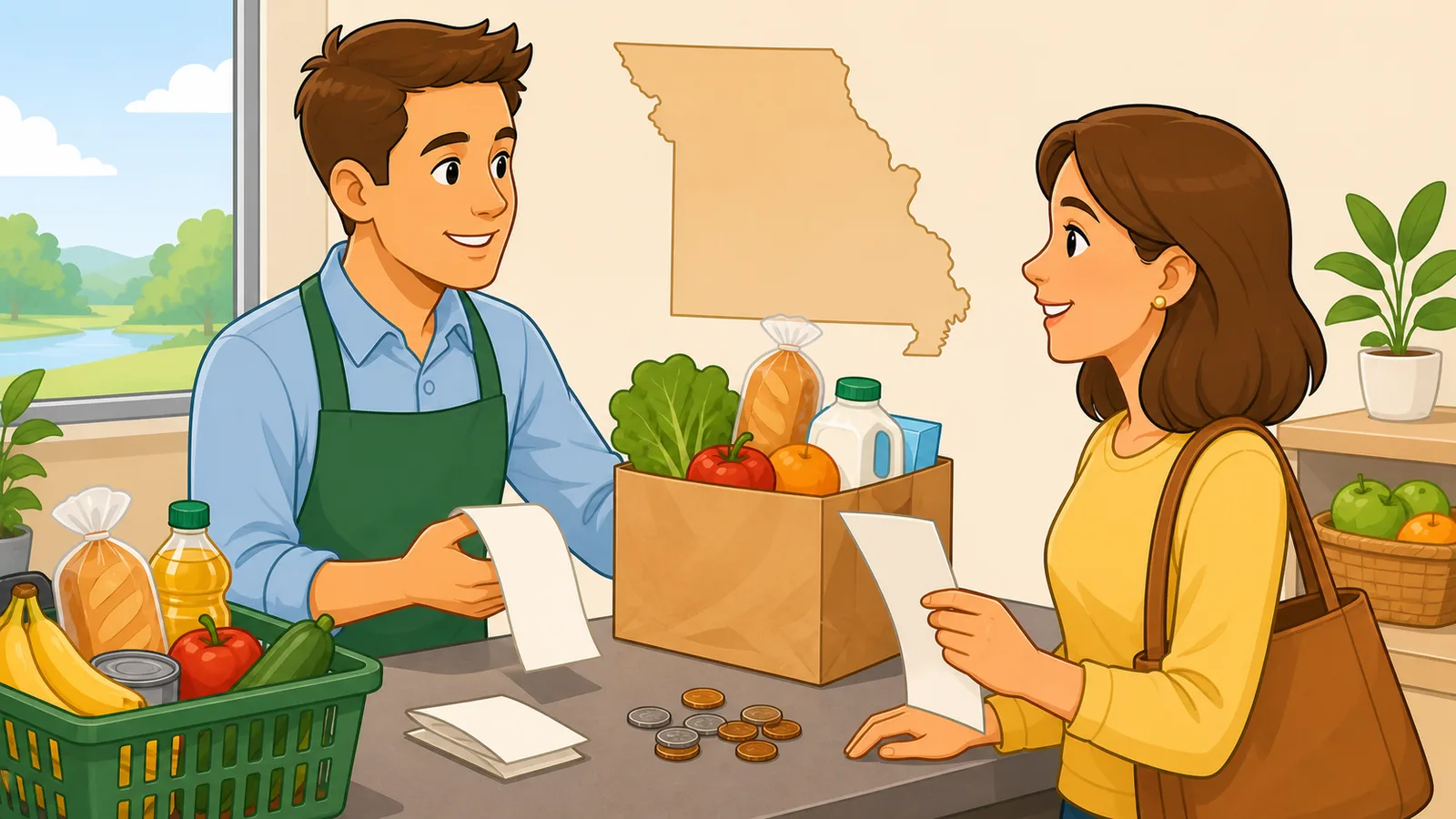 Missouri Sales Tax Calculator instructional illustration
