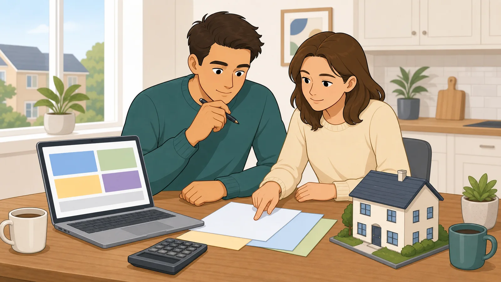Mortgage Calculator UK instructional illustration