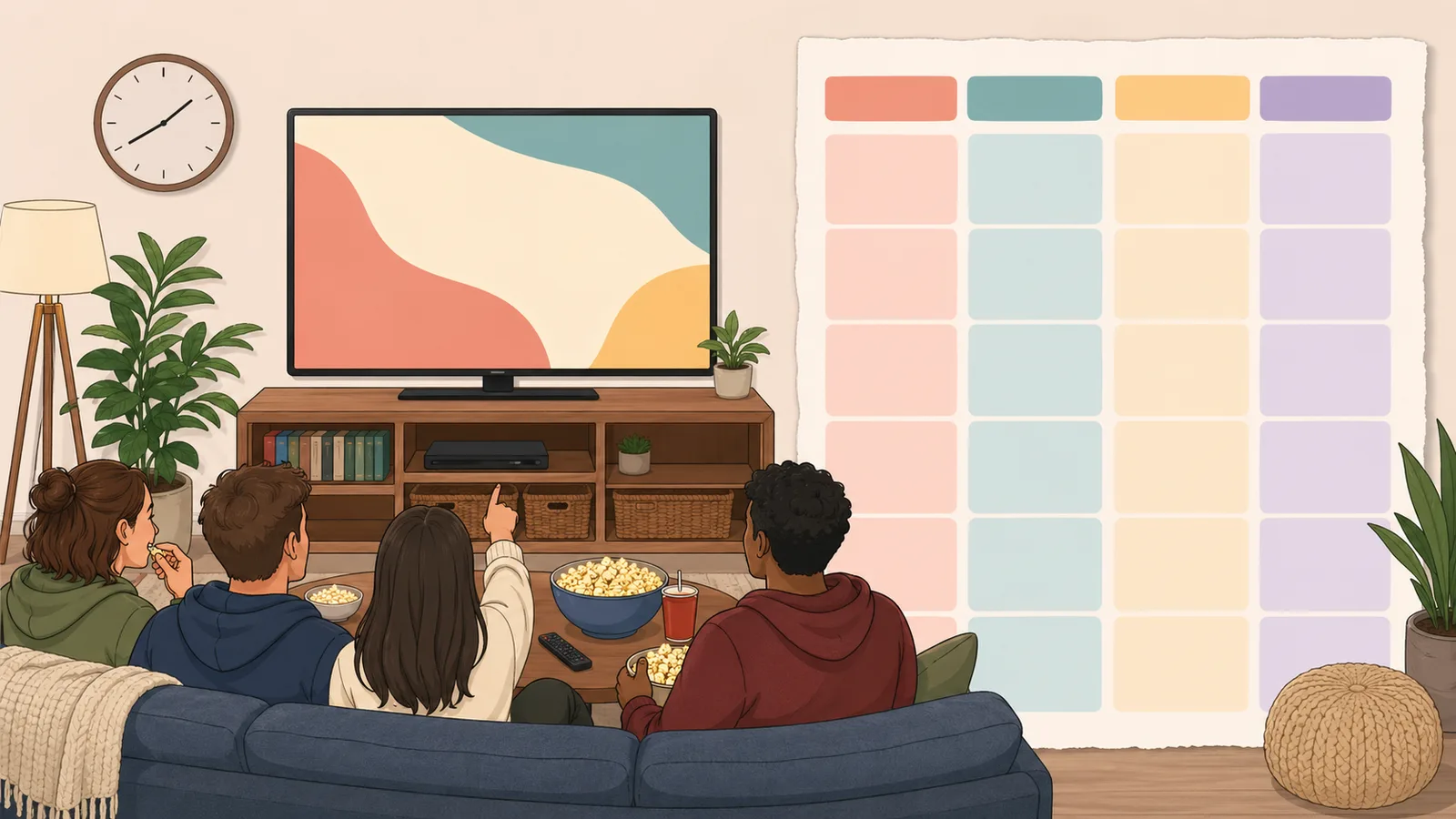 Movie Marathon Calculator instructional illustration