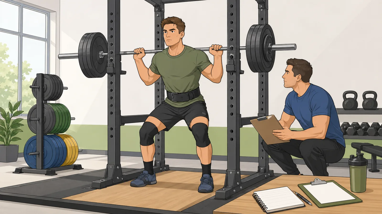 One Rep Max Calculator instructional illustration