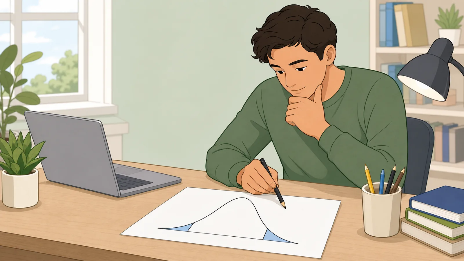 P-value Calculator instructional illustration