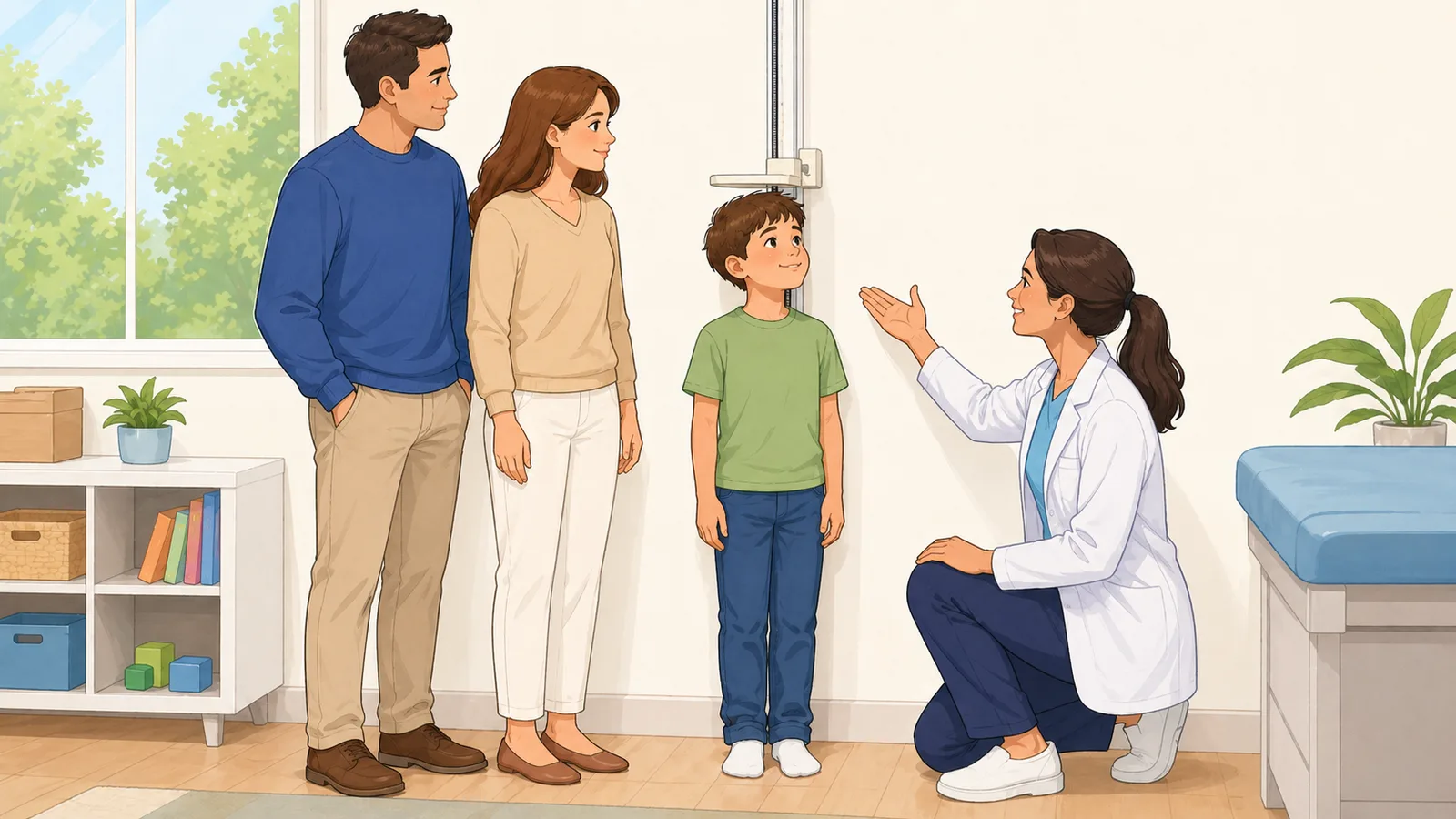 Predicted Height Calculator instructional illustration