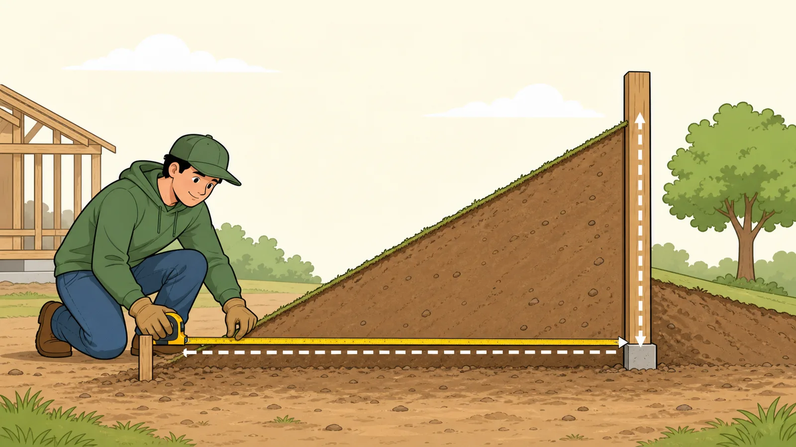 Rise Over Run To Degrees Calculator instructional illustration