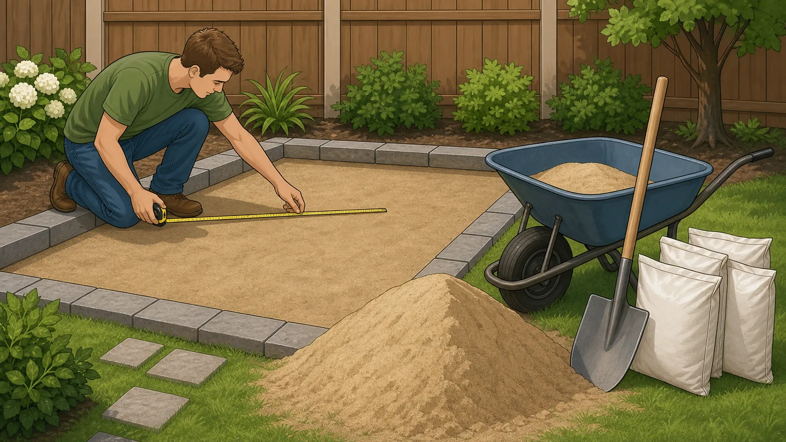 Sand Calculator instructional illustration