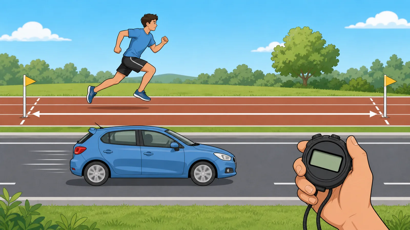 Speed Calculator instructional illustration
