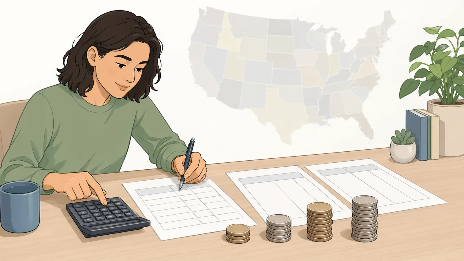State Tax Calculator instructional illustration