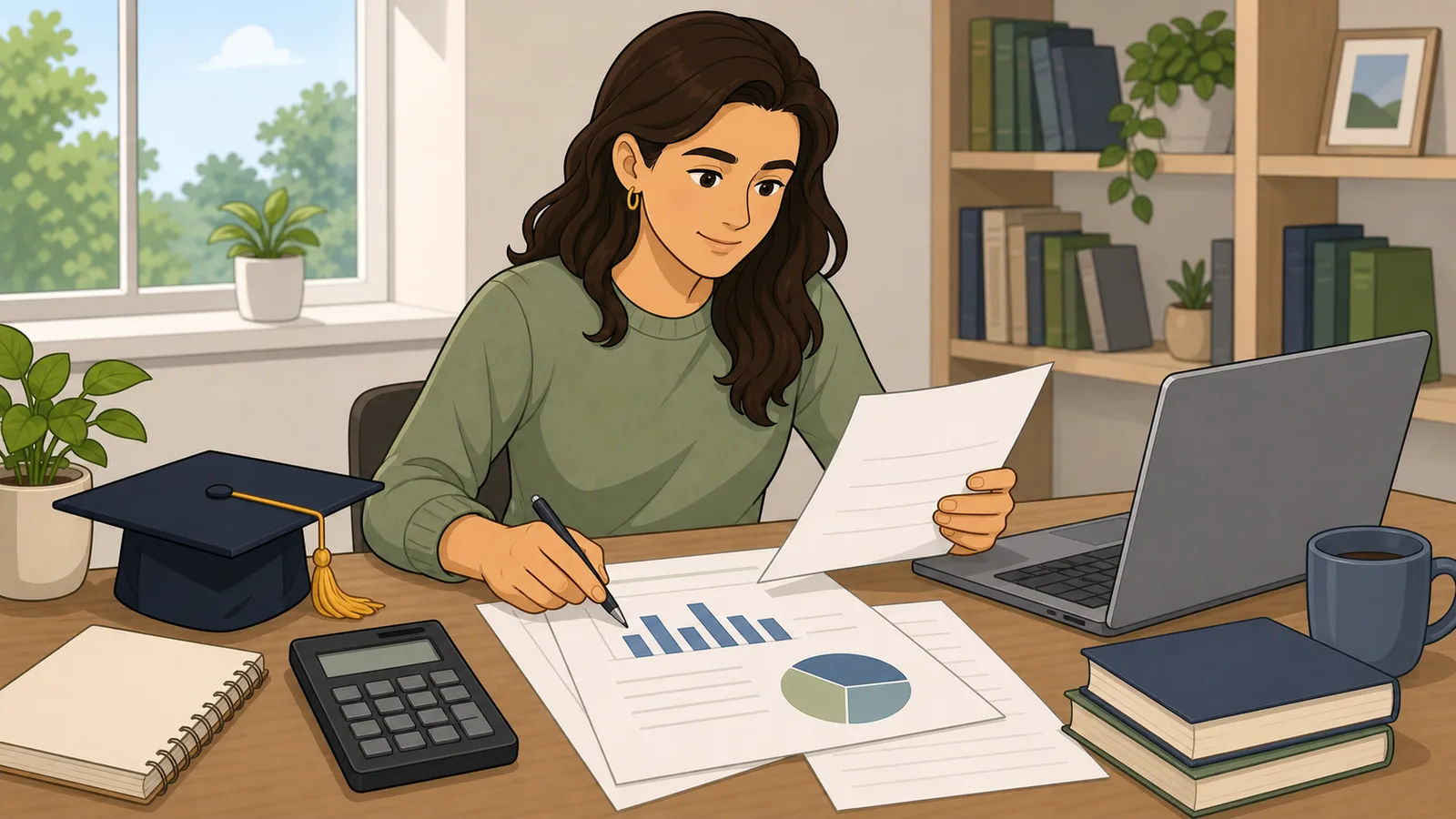 Student Loan Payment Calculator instructional illustration
