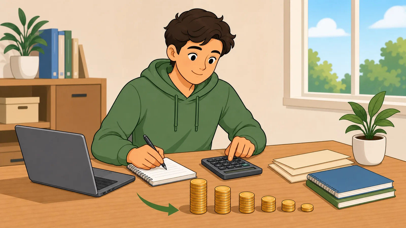 Student Loan Payoff Calculator instructional illustration