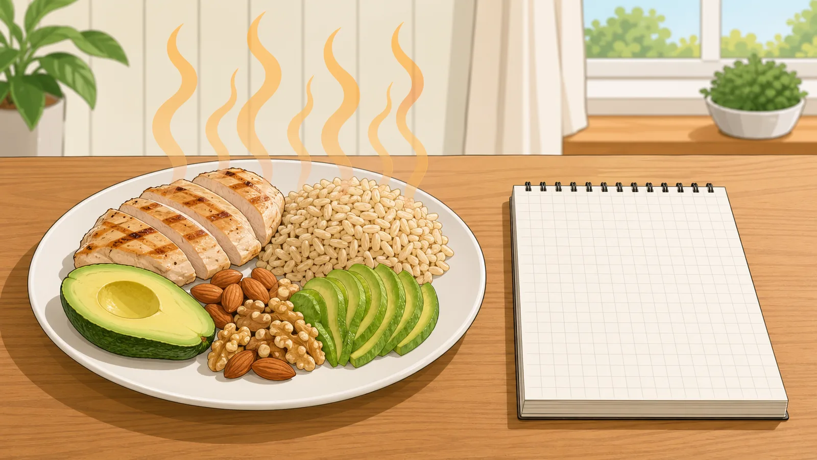 Thermic Effect of Food Calculator instructional illustration