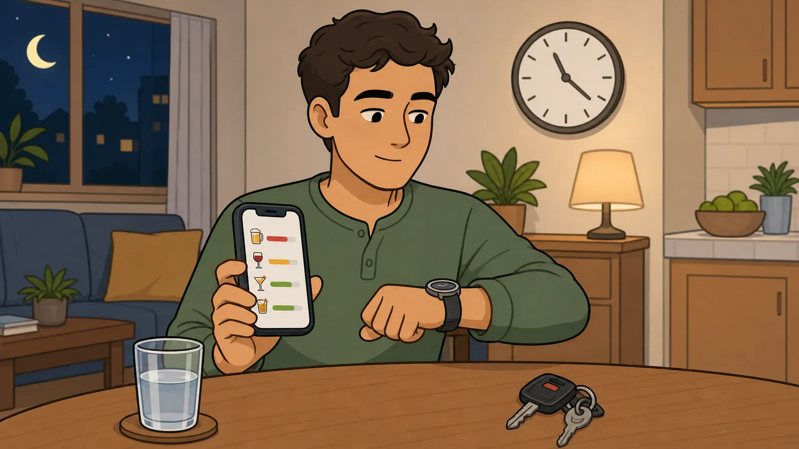 Time to Sober Calculator instructional illustration