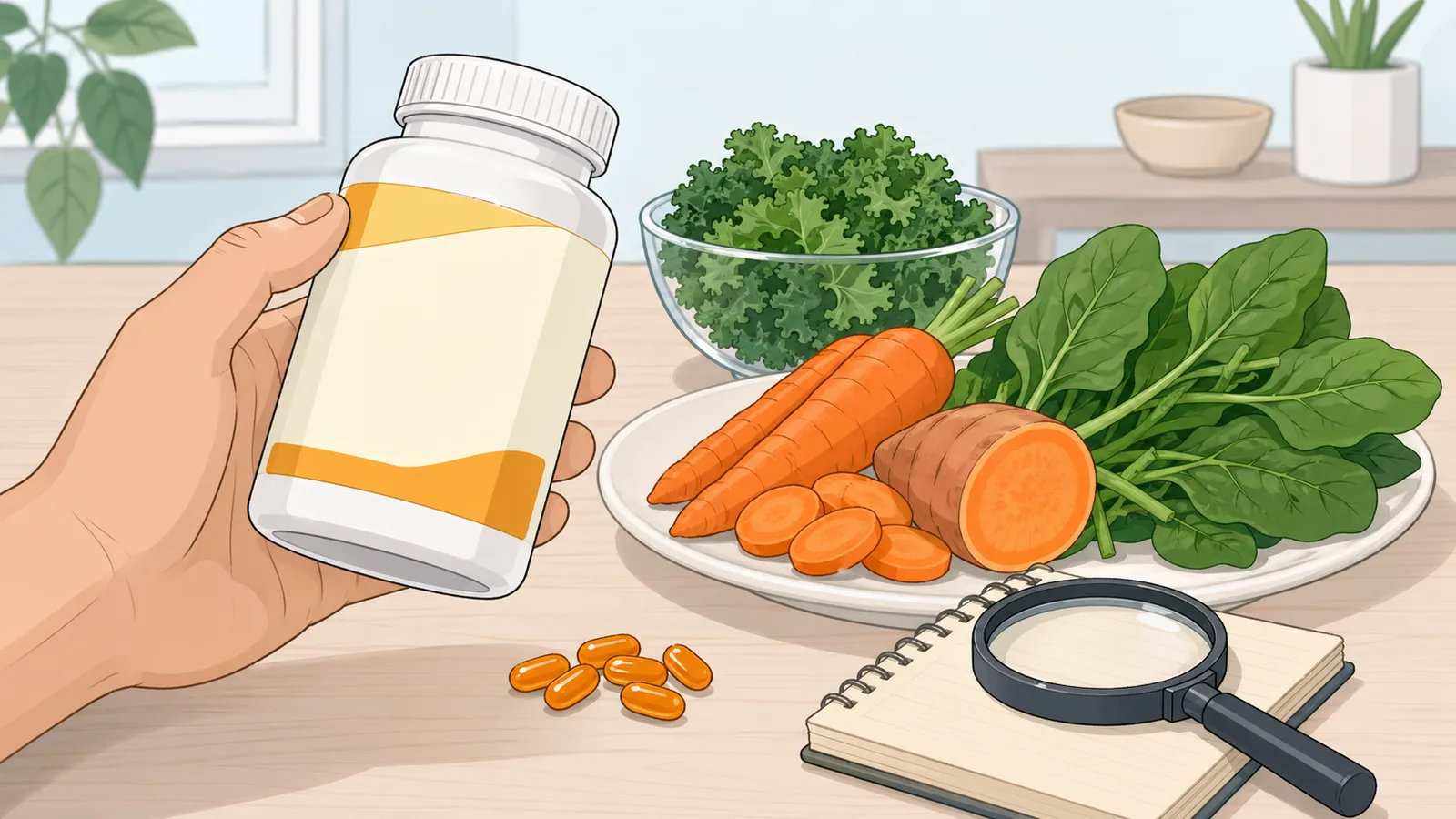 Vitamin A Calculator instructional illustration