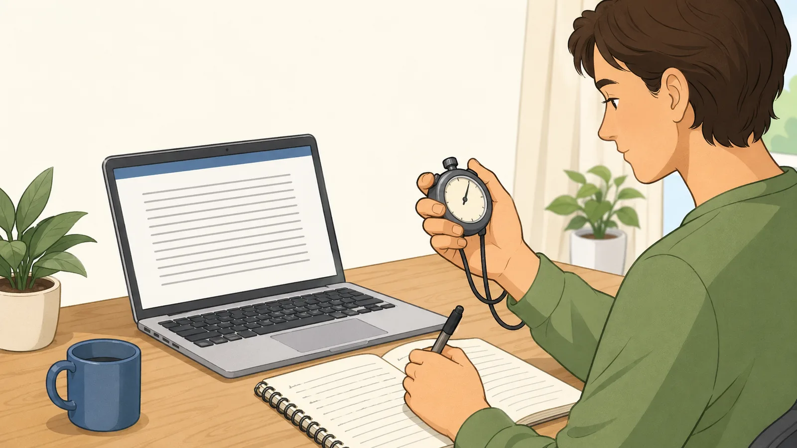Words Per Minute Calculator instructional illustration