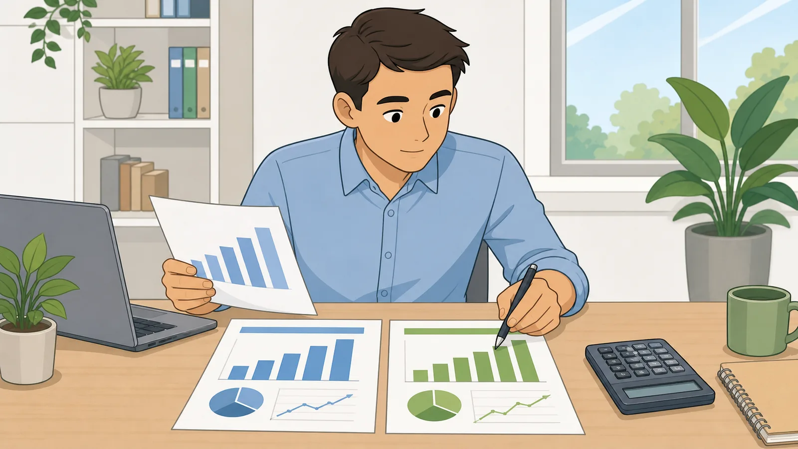 Year over Year Growth Calculator instructional illustration